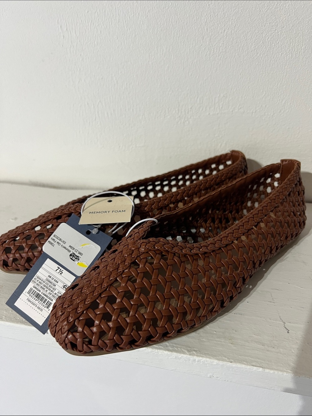 Universal Thread Brown Woven Ballet Flats